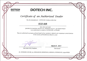 certyfikat DOTECH