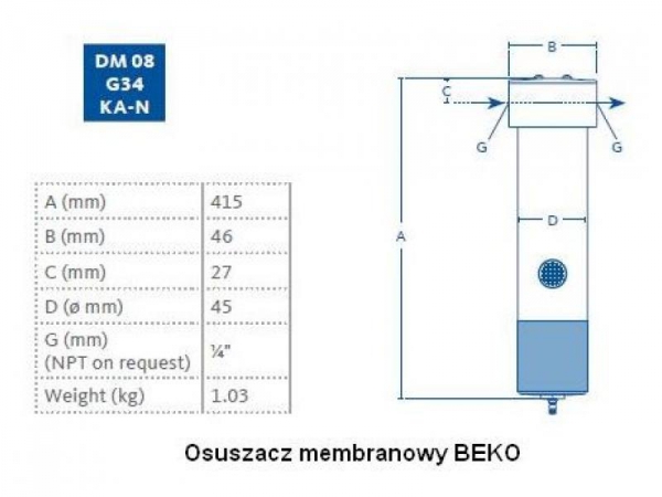 Membranowy DM08 G 34