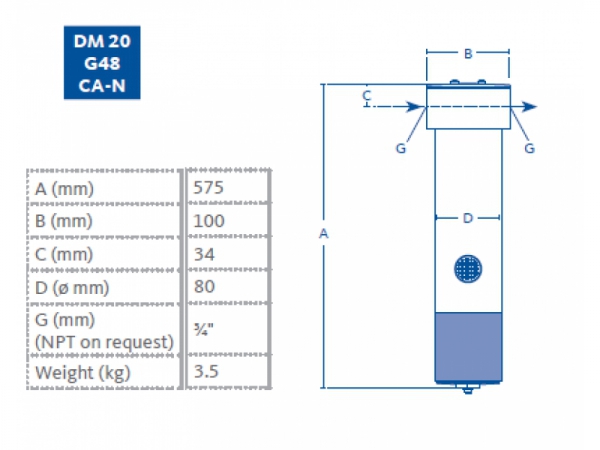 Membranowy DM20 G48 CA-N